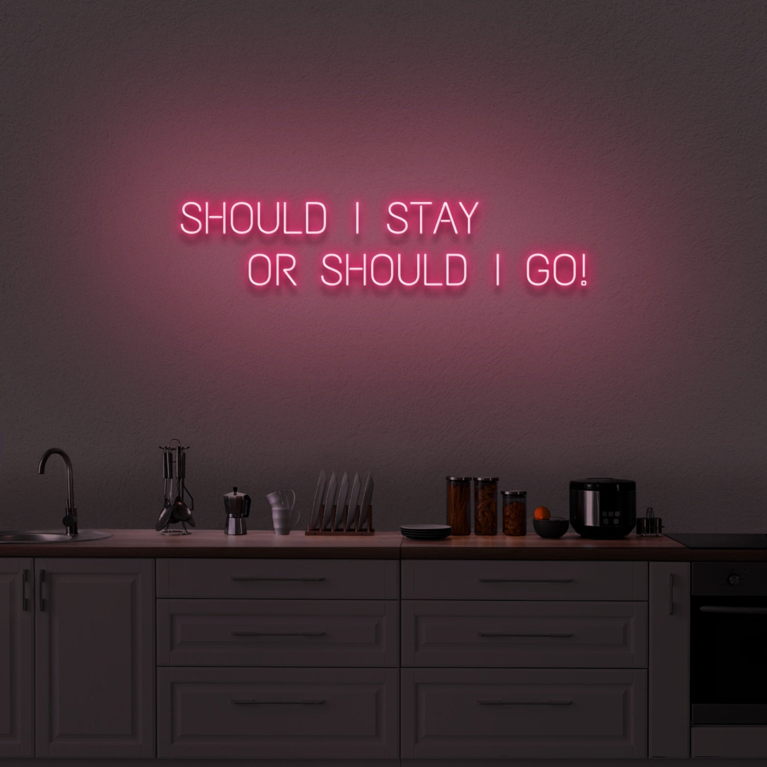 Should I Stay Or Should I Go Led Neon Sign | Shineneon