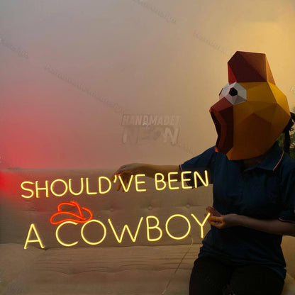 Shouldve Been A Cowboy Led Neon Sign Vintage Led Neon Sign | Shineneon