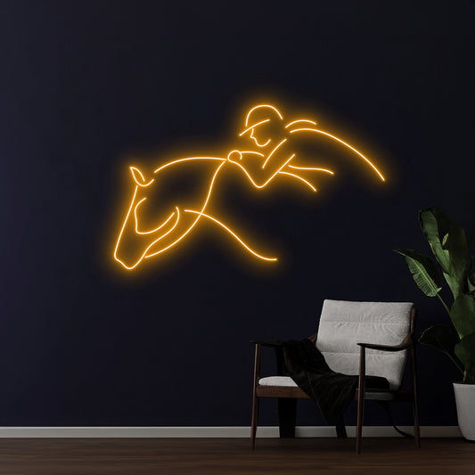 Show Jumping Horse Neon Sign