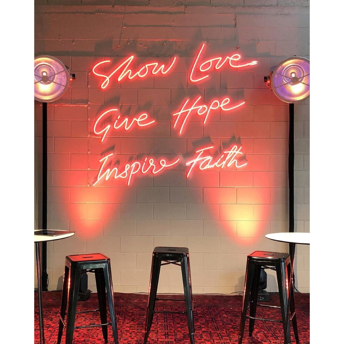 Show Love Give Hope Inspire Faith Led Sign Business Neon Sign