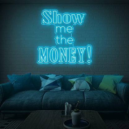 Show Me The Money Led Neon Sign Retro Orange Wall Decor For Home Bar | Shineneon
