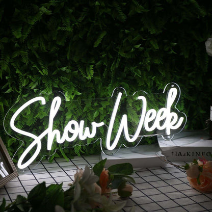 Show Week White Led Neon Sign - Shineneon