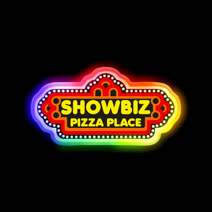 Showbiz Pizza Fast Food Led Neon Sign For Burger Place Rgb Color - LED neon sign close-up detail