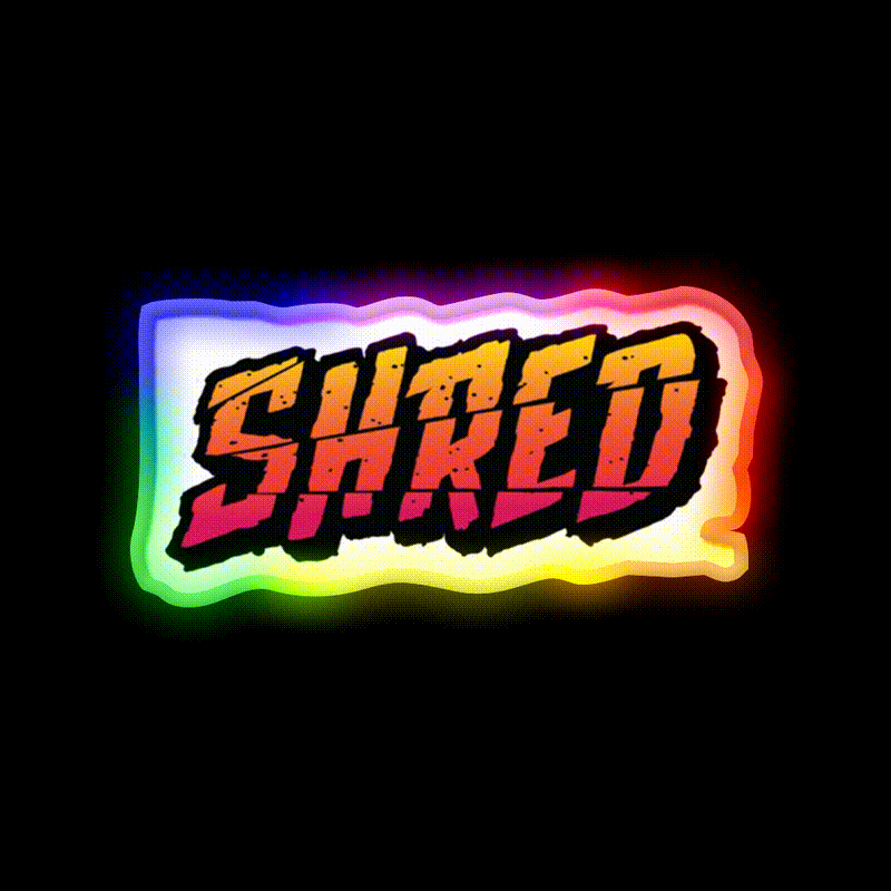 Shred Hemp Inspired Green Leaf Led Neon Sign Rgb Color - LED neon sign close-up detail