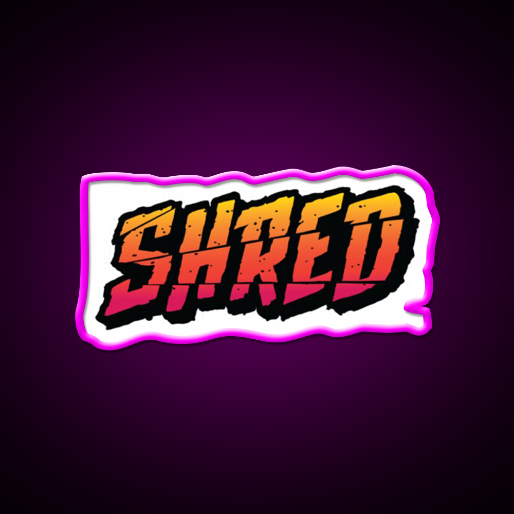 Shred Hemp Inspired Green Leaf Led Neon Sign Rgb Color - Neon sign mounted on wall in room