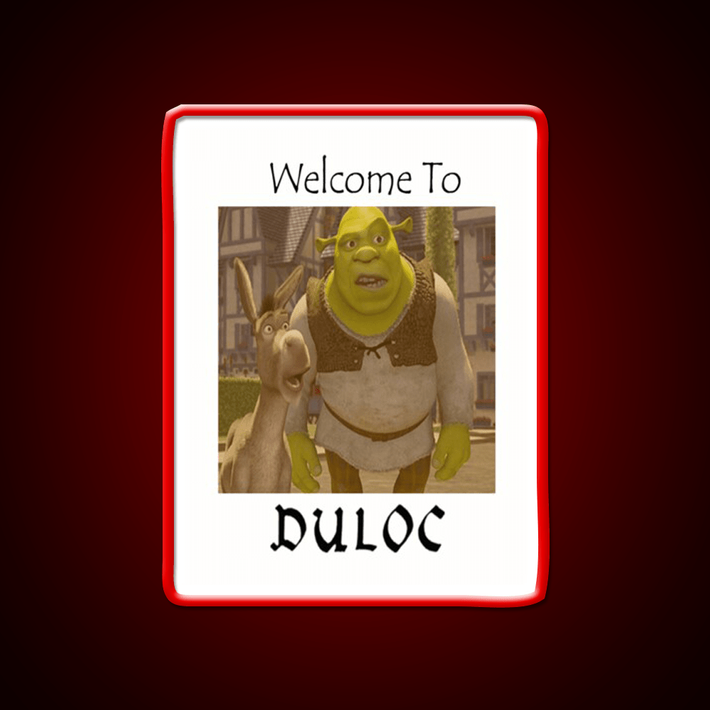 Shrek Welcome To Duloc Welcome Led Neon Sign Open Sign Rgb Color - Shineneon