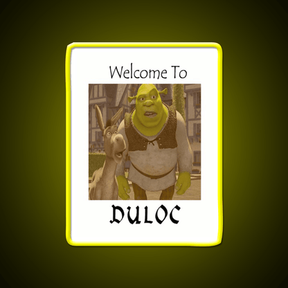 Shrek Welcome To Duloc Welcome Led Neon Sign Open Sign Rgb Color - Shineneon