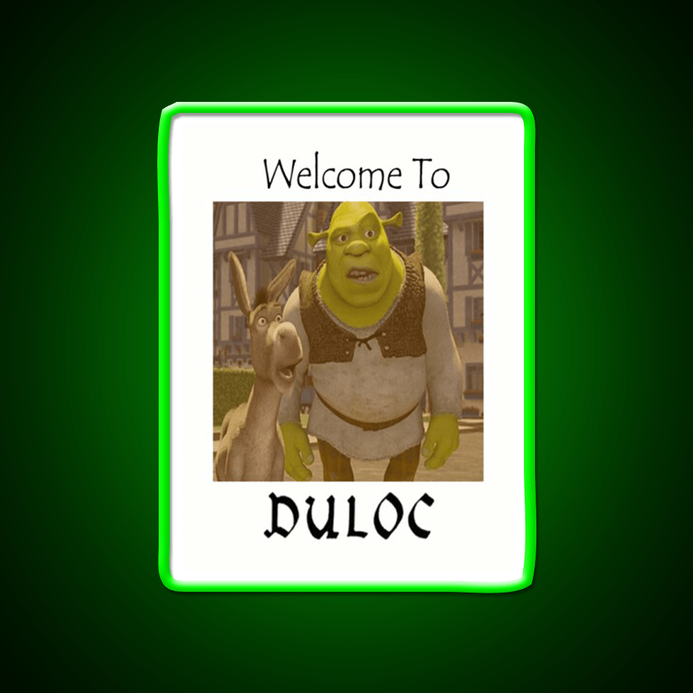 Shrek Welcome To Duloc Welcome Led Neon Sign Open Sign Rgb Color - Shineneon