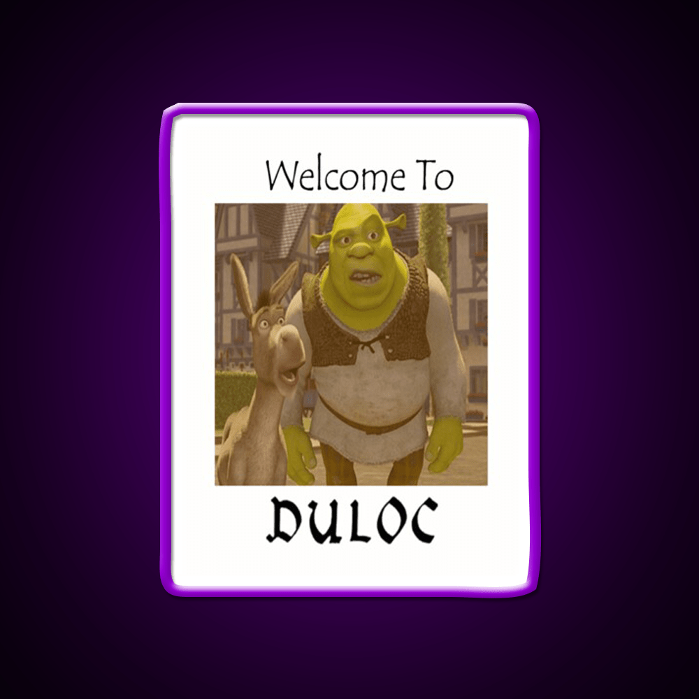 Shrek Welcome To Duloc Welcome Led Neon Sign Open Sign Rgb Color - Shineneon