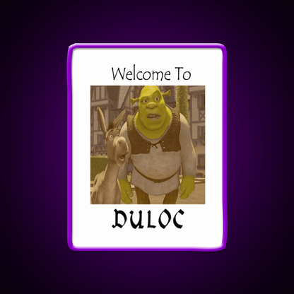 Shrek Welcome To Duloc Welcome Led Neon Sign Open Sign Rgb Color - Shineneon