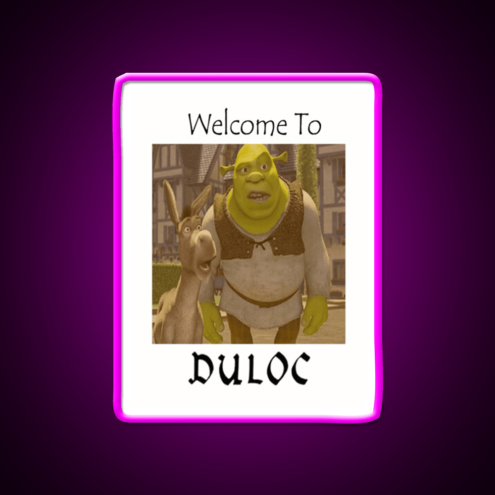 Shrek Welcome To Duloc Welcome Led Neon Sign Open Sign Rgb Color - Shineneon