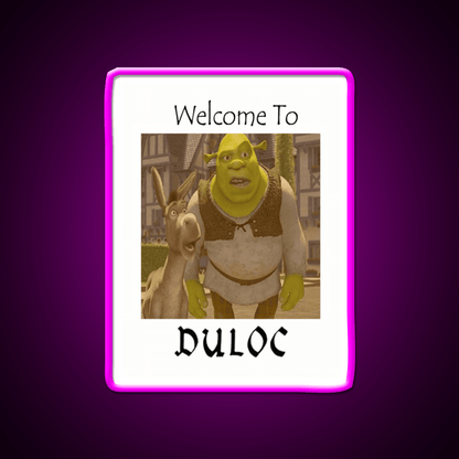 Shrek Welcome To Duloc Welcome Led Neon Sign Open Sign Rgb Color - Shineneon