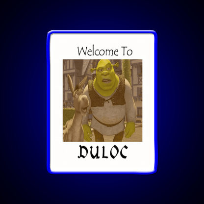 Shrek Welcome To Duloc Welcome Led Neon Sign Open Sign Rgb Color - Shineneon