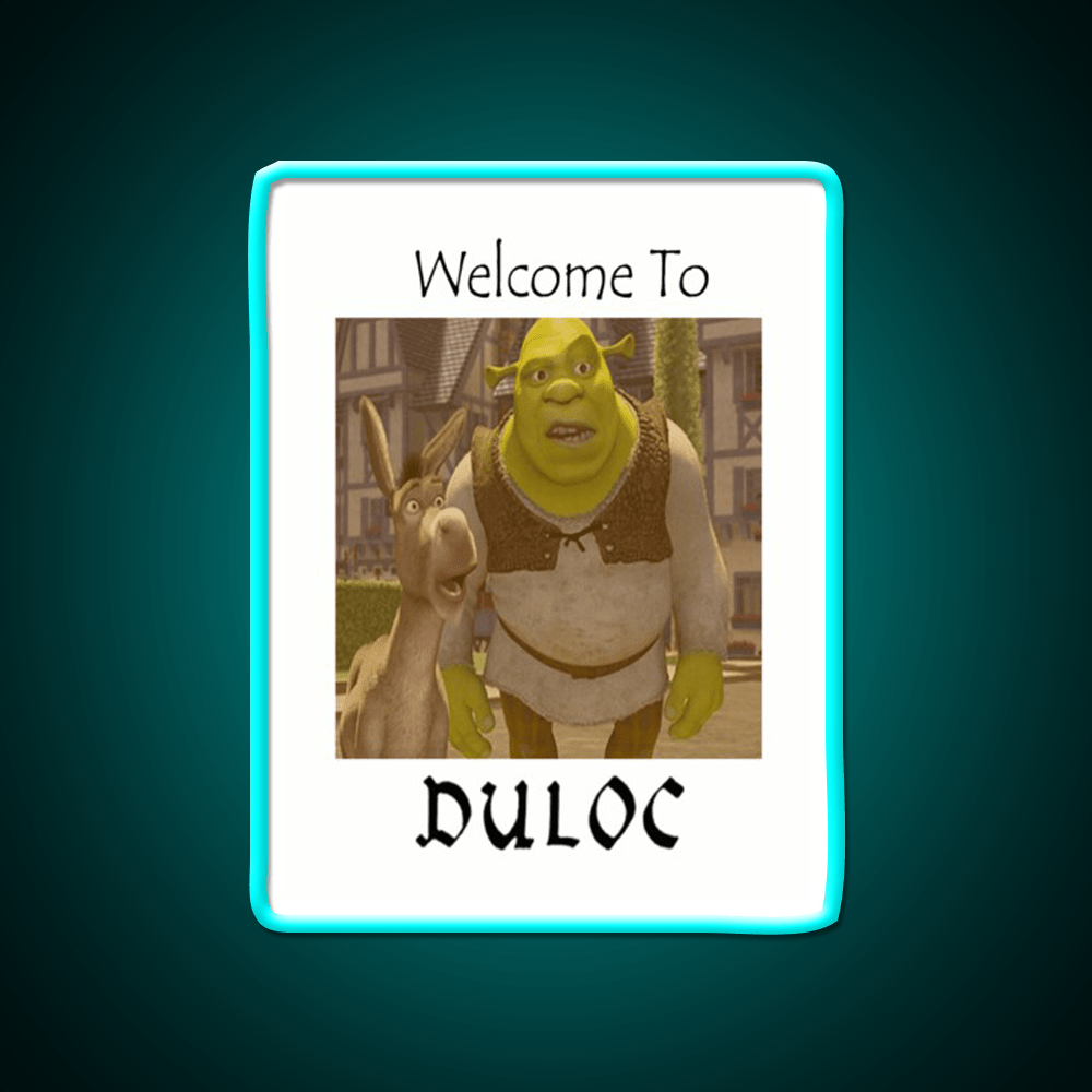 Shrek Welcome To Duloc Welcome Led Neon Sign Open Sign Rgb Color - Shineneon