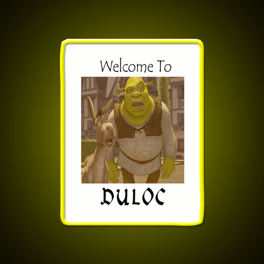 Shrek Welcome To Duloc Welcome Led Neon Sign Open Sign Rgb Color