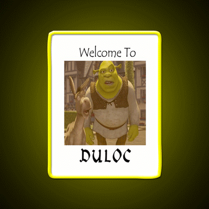 Shrek Welcome To Duloc Welcome Led Neon Sign Open Sign Rgb Color