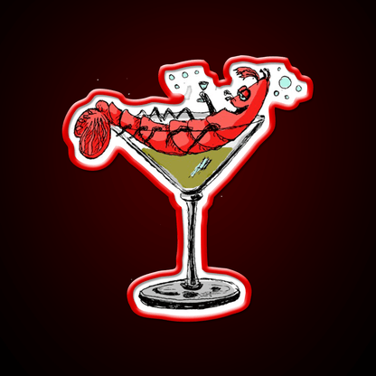 Shrimp Cocktail Bar Decor Led Neon Sign Rgb Color - Shineneon