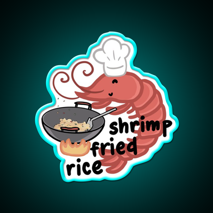Shrimp Fried Rice Led Neon Sign Chinese Food Rgb Color - Size and dimension reference