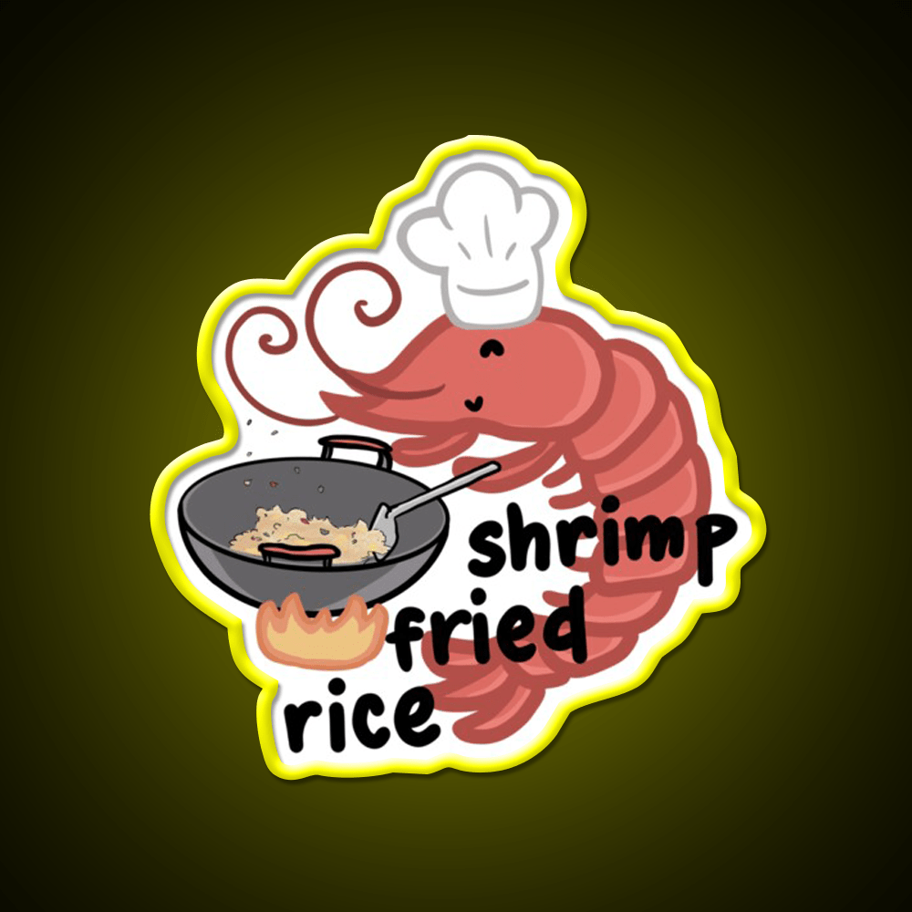 Shrimp Fried Rice Led Neon Sign Chinese Food Rgb Color - Shineneon