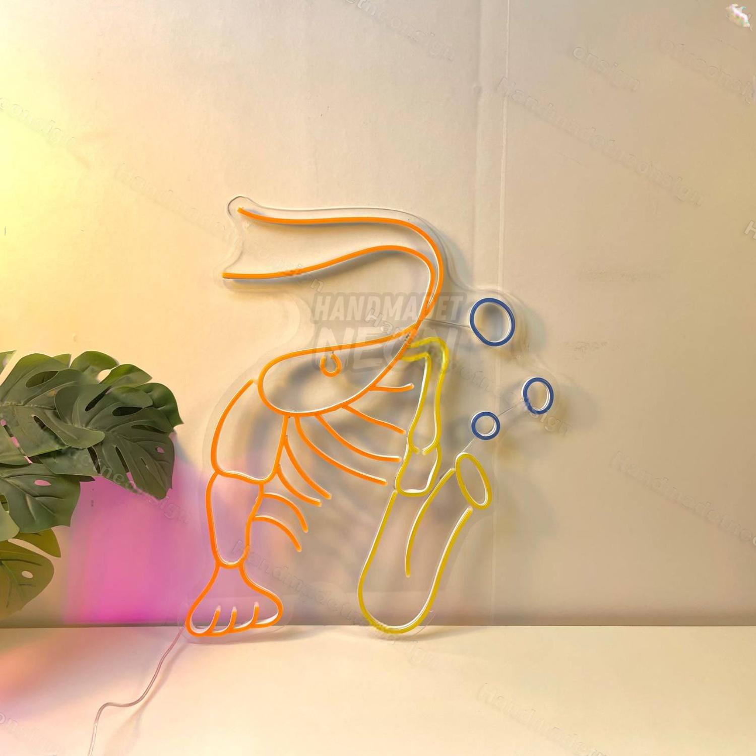 Shrimp Play Saxophone Led Neon Sign Music Led Neon Sign | Shineneon