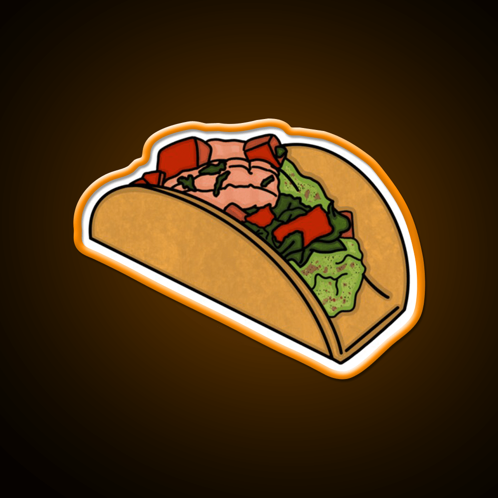 Shrimp Taco Led Neon Sign Mexican Food Sign Rgb Color - Shineneon
