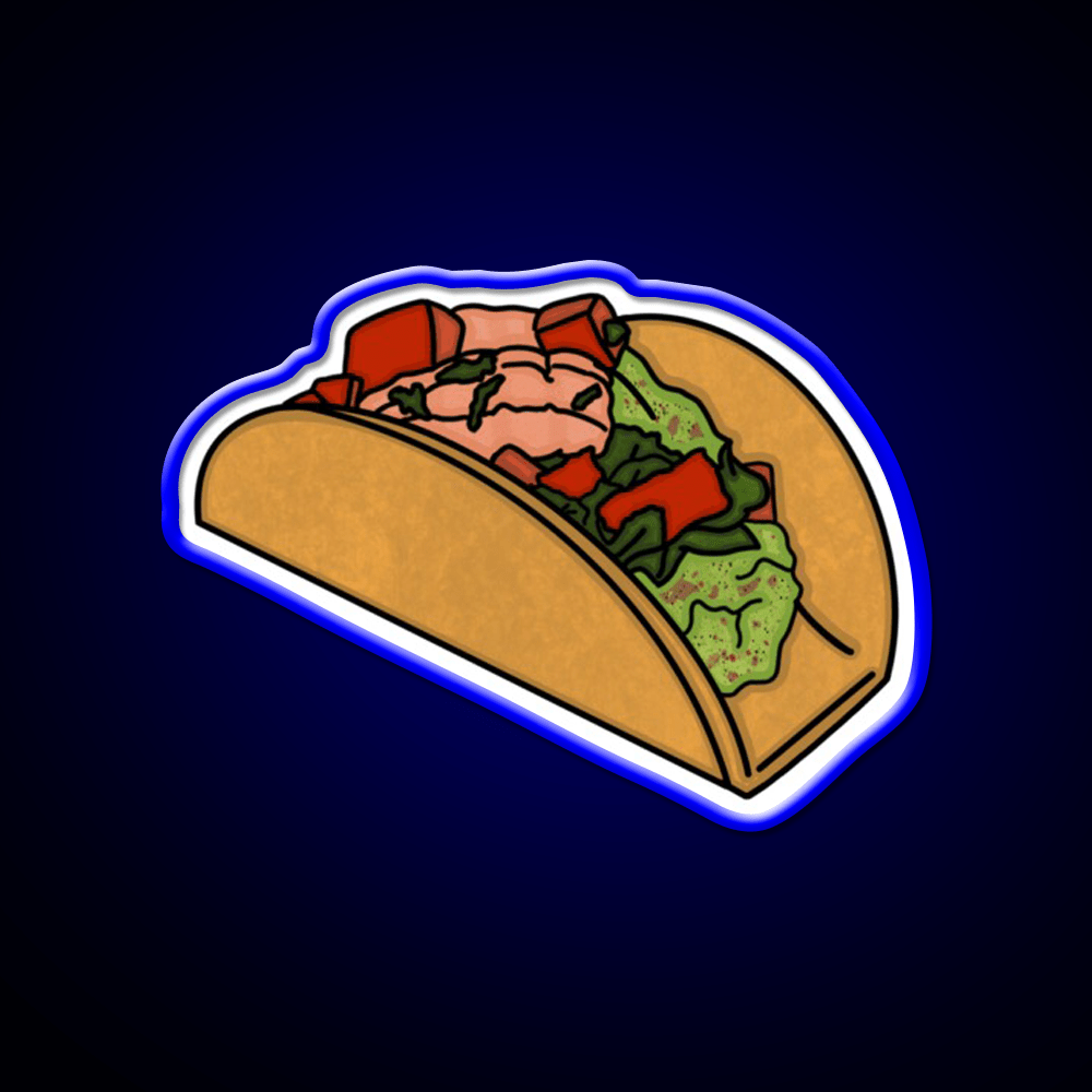 Shrimp Taco Led Neon Sign Mexican Food Sign Rgb Color - Shineneon