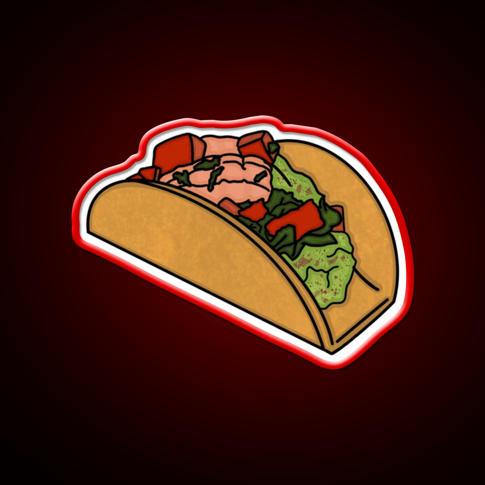 Shrimp Taco Led Neon Sign Mexican Food Sign Rgb Color - Shineneon