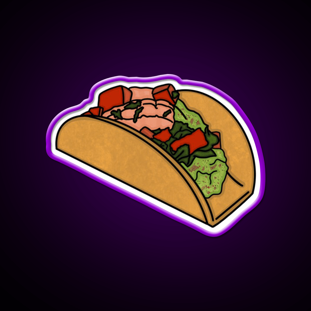 Shrimp Taco Led Neon Sign Mexican Food Sign Rgb Color - Shineneon