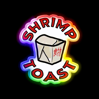 Shrimp Toast Led Neon Sign Chinese Food Rgb Color - LED neon sign close-up detail