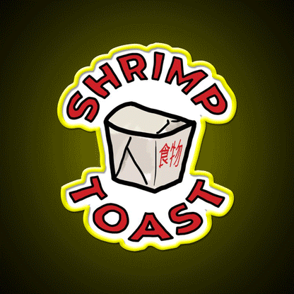 Shrimp Toast Led Neon Sign Chinese Food Rgb Color - Custom LED neon sign front view