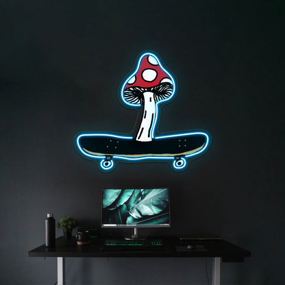 Shroom On A Board Wall Artwork Neon Signs