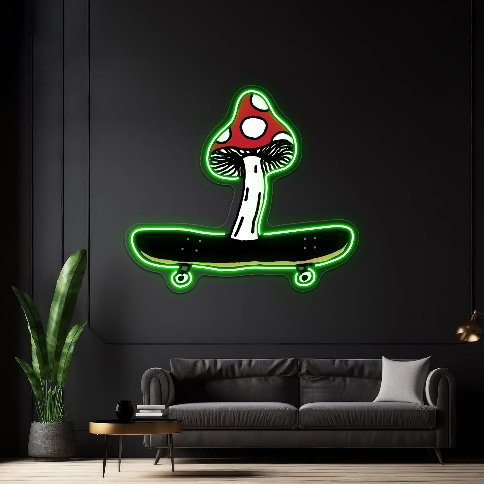 Shroom On A Board Wall Artwork Neon Signs | Shineneon