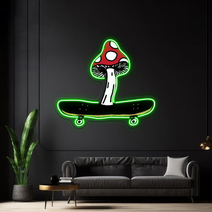 Shroom On A Board Wall Artwork Neon Signs