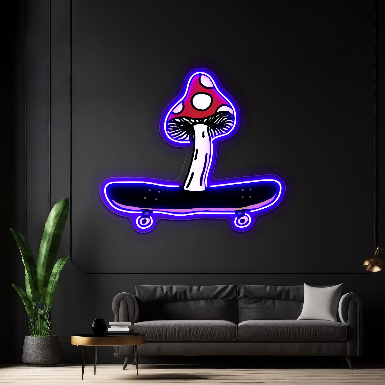 Shroom On A Board Wall Artwork Neon Signs | Shineneon