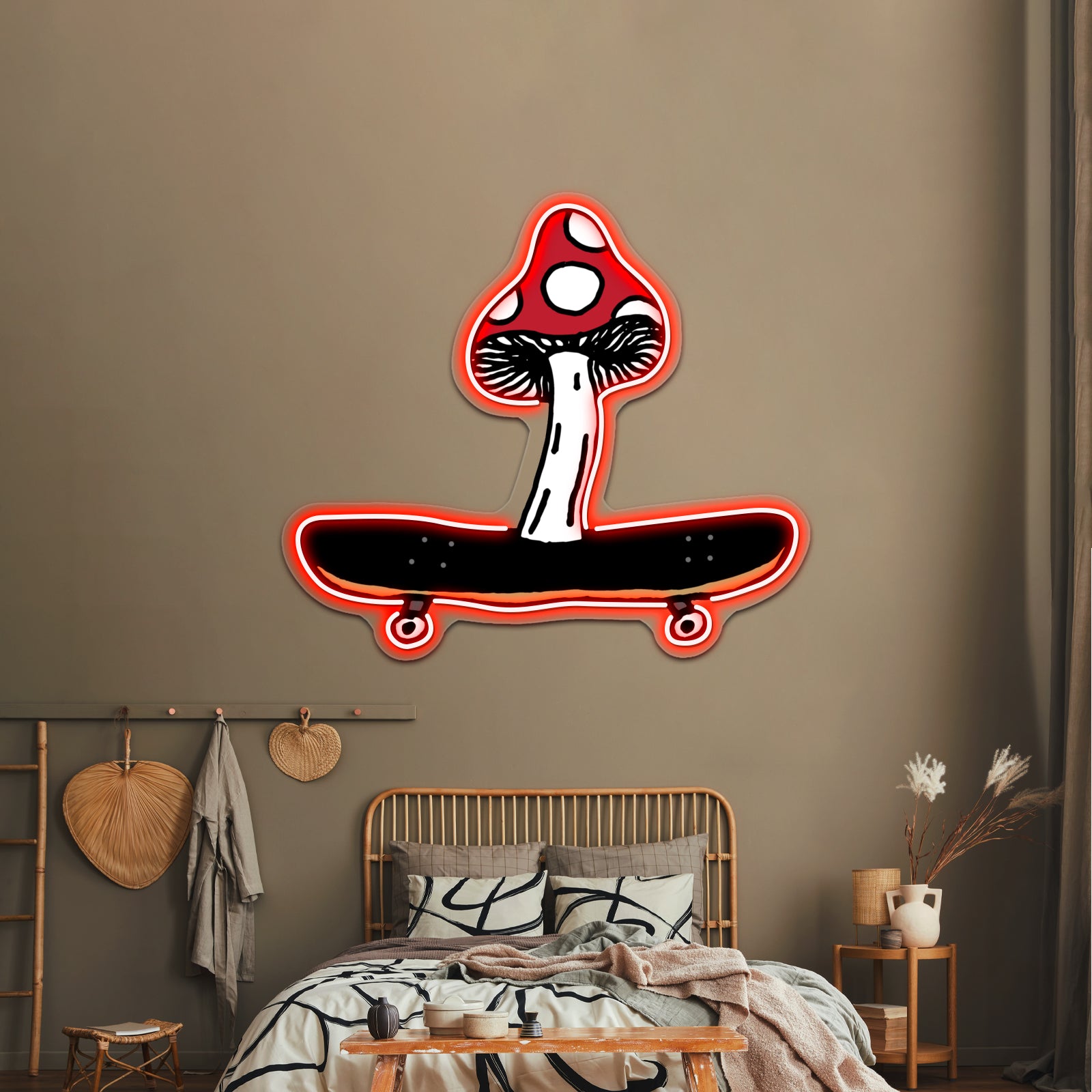 Shroom On A Board Wall Artwork Neon Signs | Shineneon