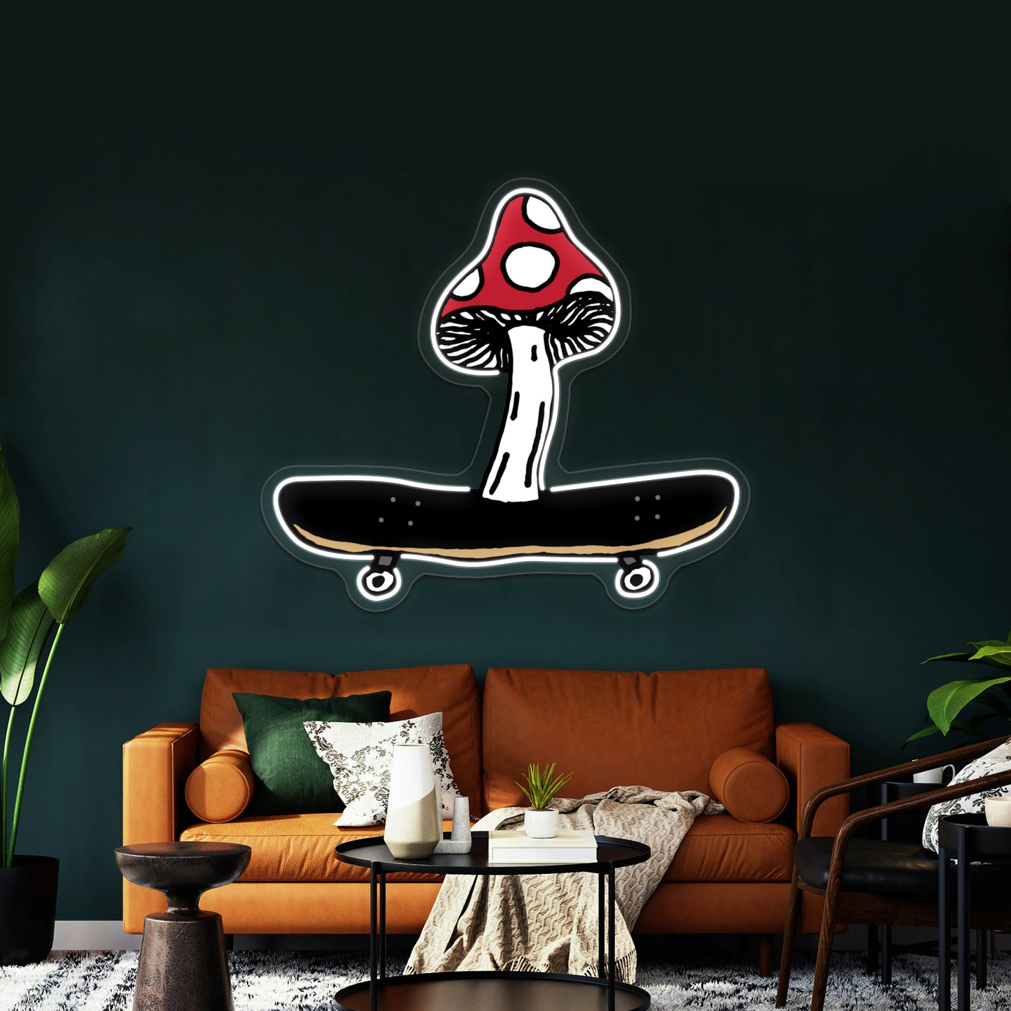 Shroom On A Board Wall Artwork Neon Signs