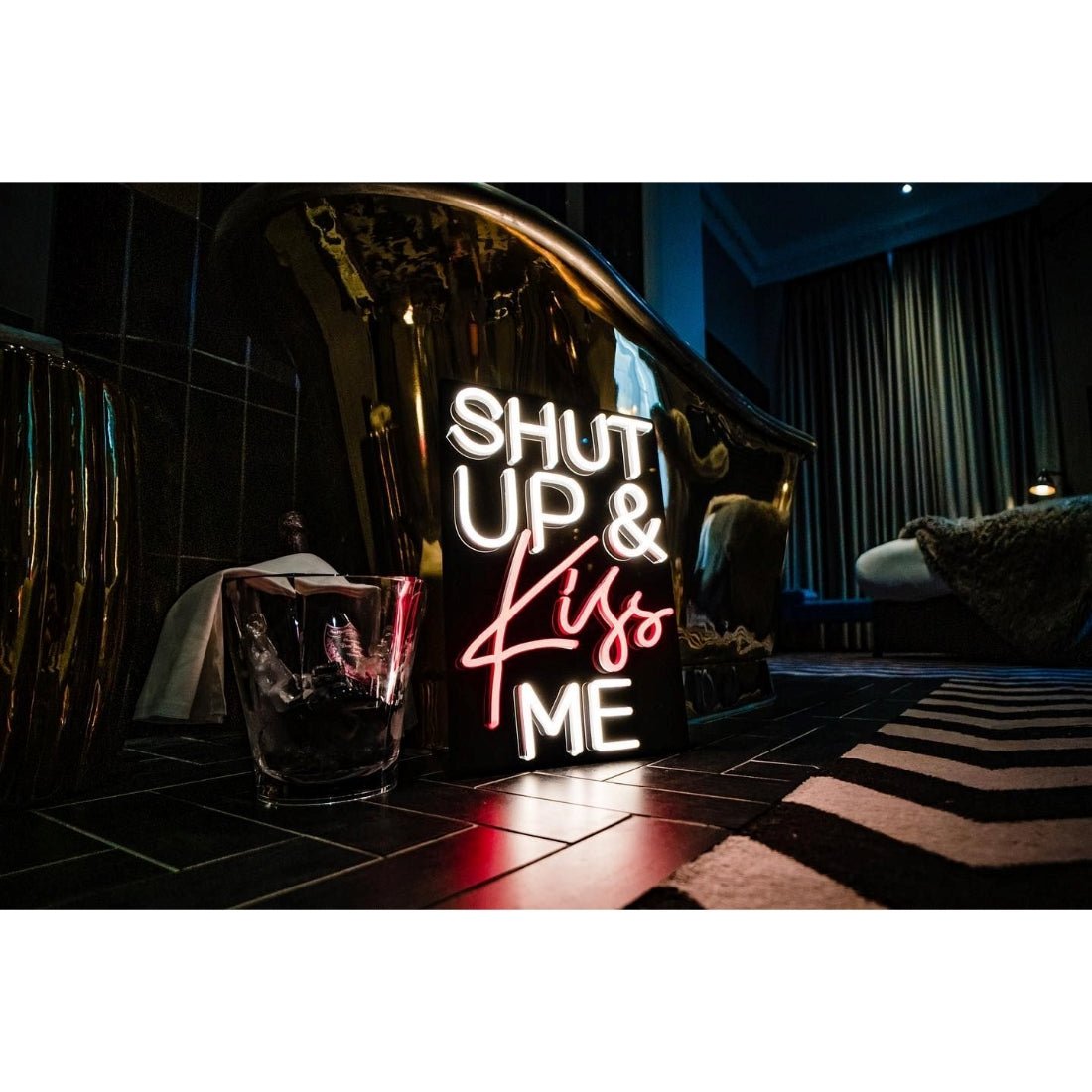 Shut Up And Kiss Me Led Sign Business Neon Sign - Shineneon