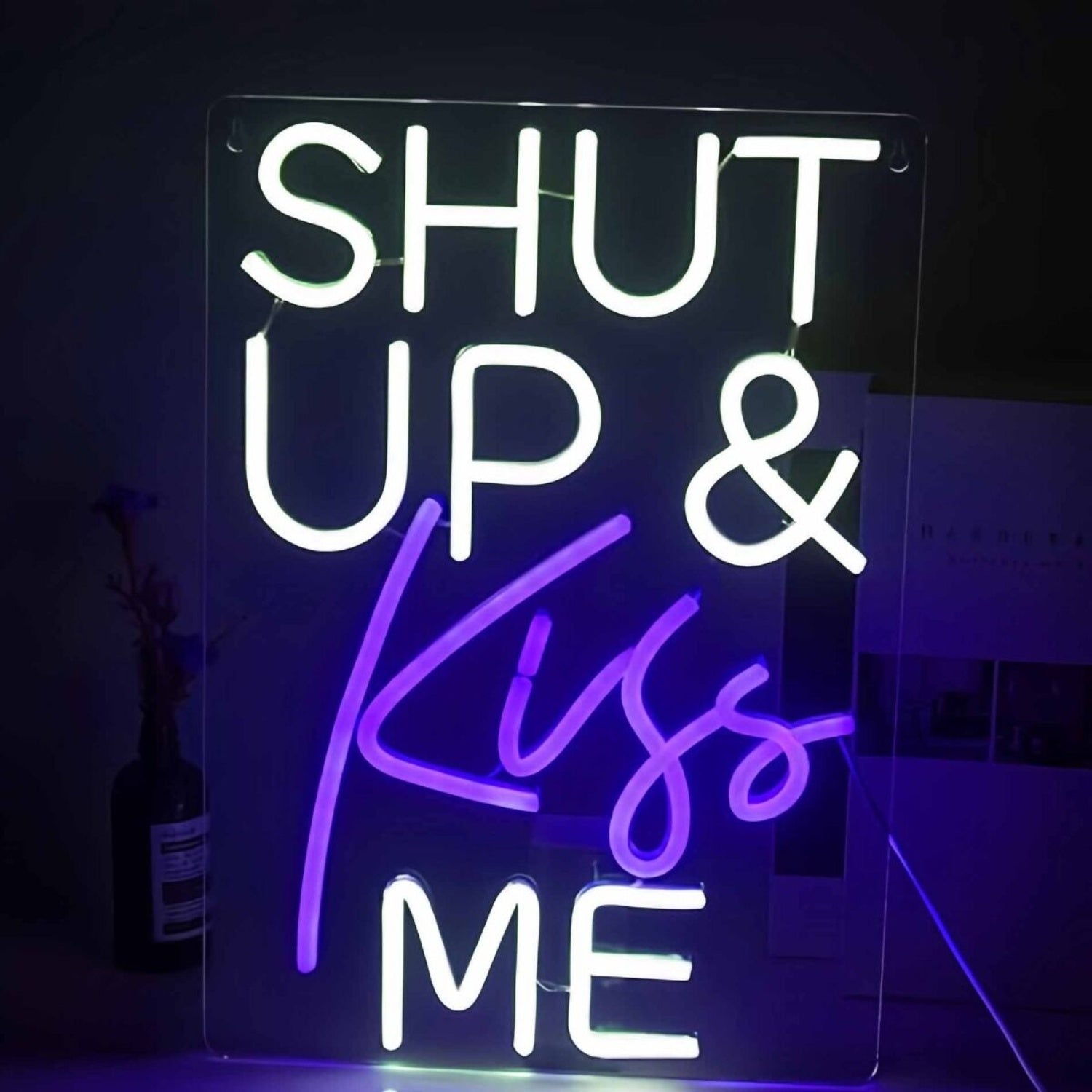 Shut Up And Kiss Me Spark Romance With Playful Neon | Shineneon