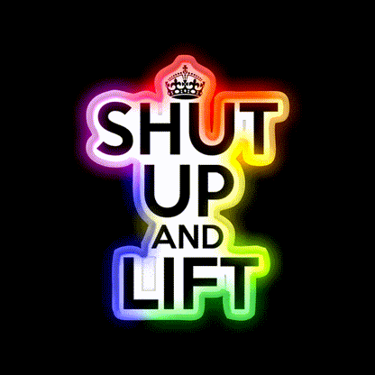 Shut Up And Lift Gym Fitness Led Neon Sign Rgb Color - LED neon sign close-up detail