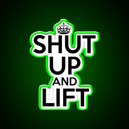 Shut Up And Lift Gym Fitness Led Neon Sign Rgb Color - LED neon sign view 8