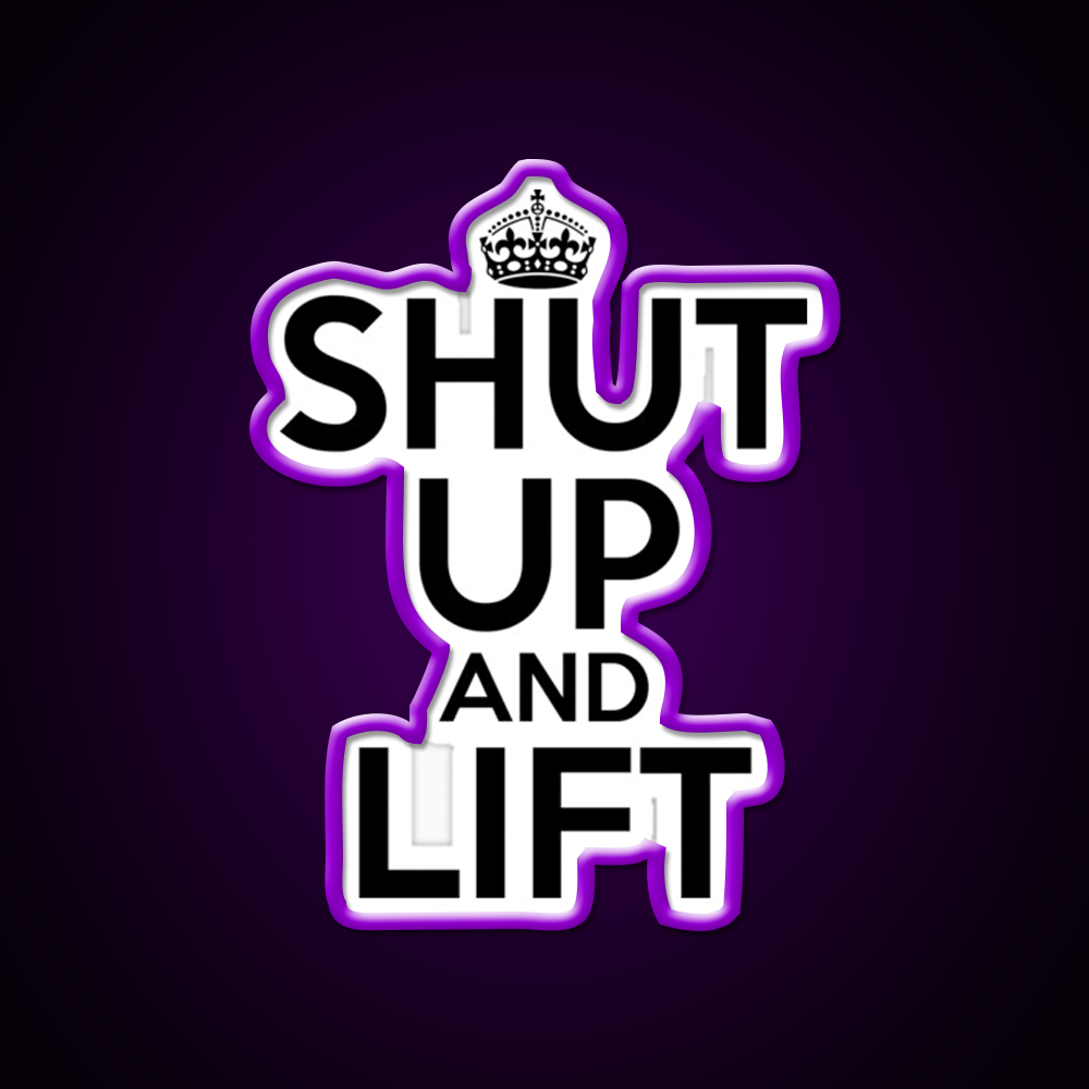 Shut Up And Lift Gym Fitness Led Neon Sign Rgb Color - LED neon sign view 9