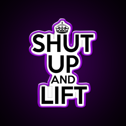 Shut Up And Lift Gym Fitness Led Neon Sign Rgb Color - LED neon sign view 9