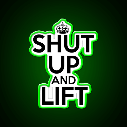Shut Up And Lift Gym Fitness Led Neon Sign Rgb Color - Shineneon