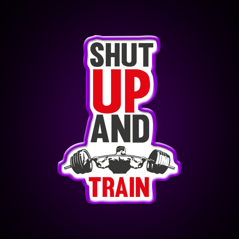 Shut Up And Train Gym Fitness Led Neon Sign Rgb Color - LED neon sign view 9