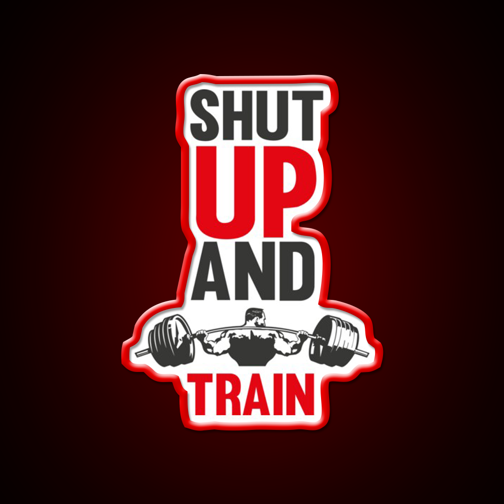Shut Up And Train Gym Fitness Led Neon Sign Rgb Color - LED neon sign view 10
