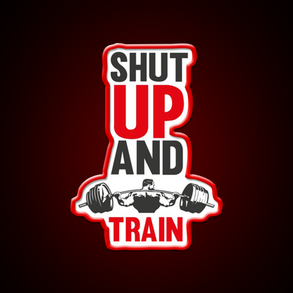 Shut Up And Train Gym Fitness Led Neon Sign Rgb Color - LED neon sign view 10