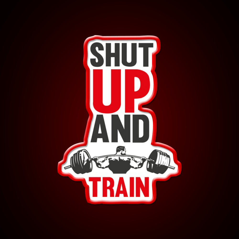 Shut Up And Train Gym Fitness Led Neon Sign Rgb Color - Shineneon