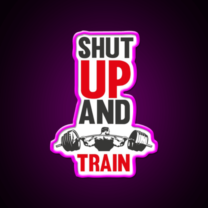 Shut Up And Train Gym Fitness Led Neon Sign Rgb Color - Shineneon