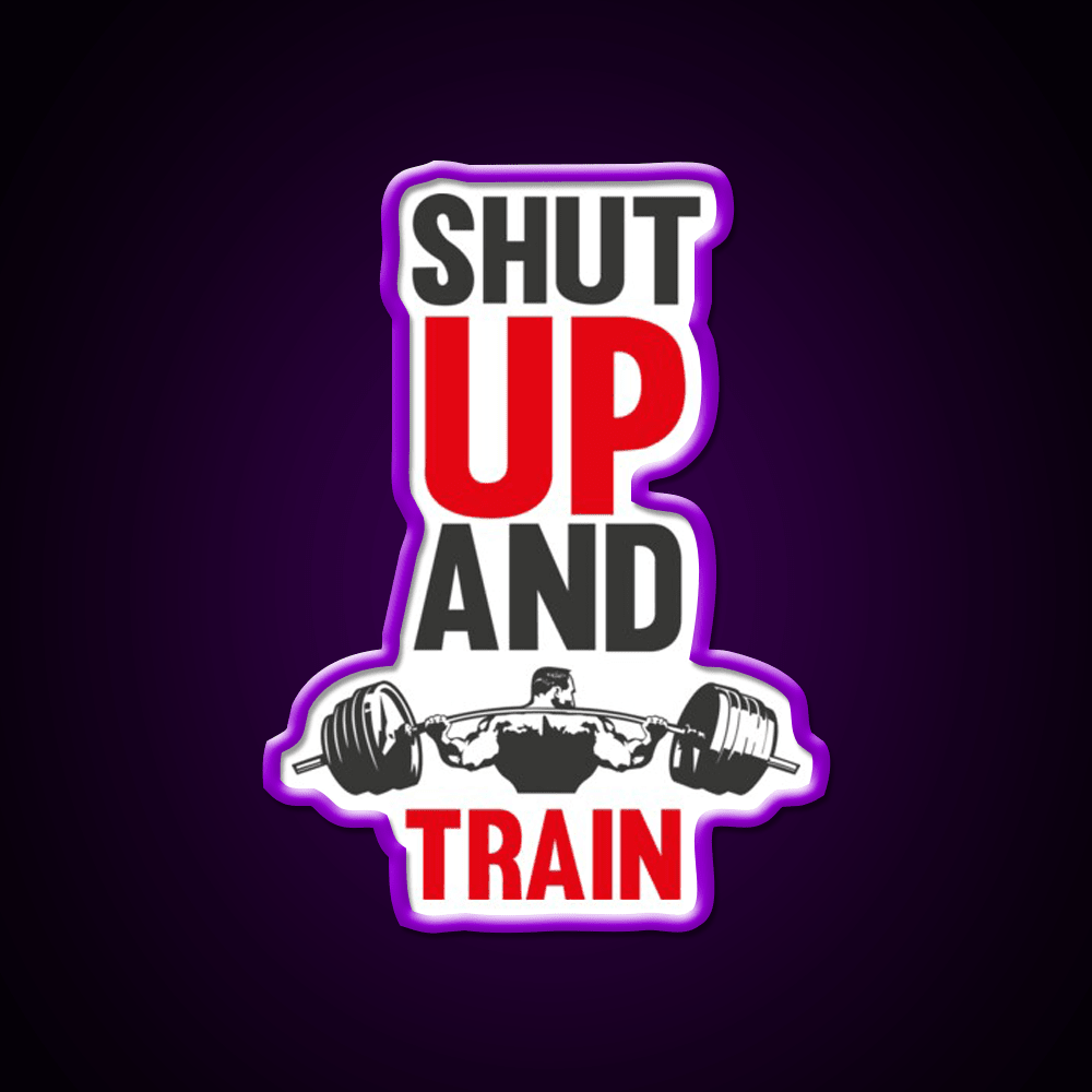 Shut Up And Train Gym Fitness Led Neon Sign Rgb Color - Shineneon