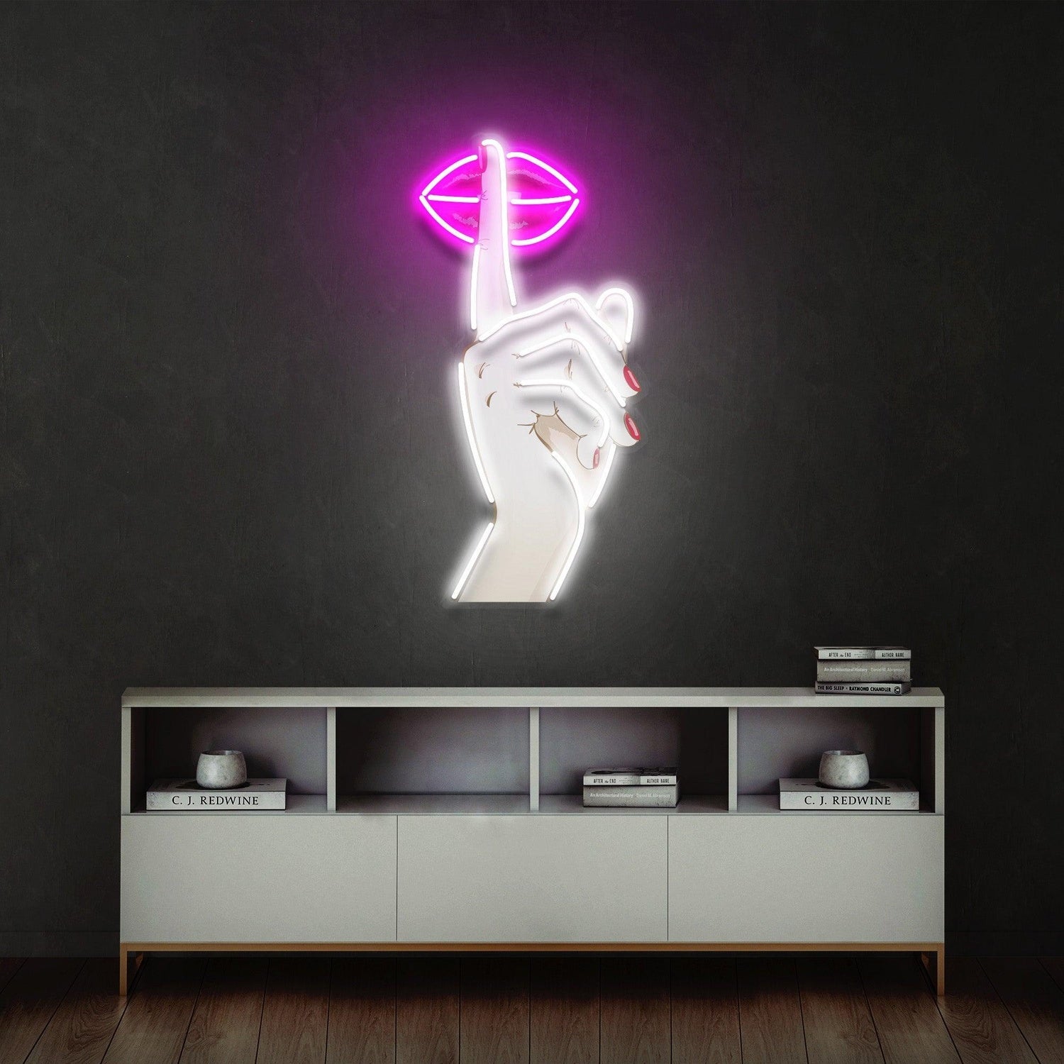 Shut Up Pink White Red Uv Printed Led Neon Sign For Home Bar Decor | Shineneon